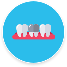 Animated tooth with dental crown