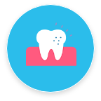 Animated inside of a tooth in need of gum disease treatment