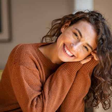 Closeup of beautiful smile after dental bonding from the cosmetic dentist